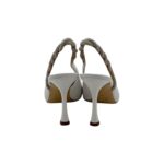Slingback Gioiello Ninalilou cinturino Swarowski Nappa Bianco, tacco 9 cm cod 321216M9 art. MYA 952 C - immagine 6