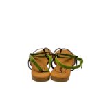 Sandalo Gingi in Pelle Testa di Moro e Verde, Tacco 2 cm art. 3952 - immagine 6