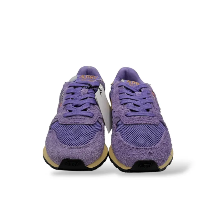 Sneakers Autry Reelwind Donna In Camoscio Viola con Dettagli Cuoio art. WWLW UT15, foto 3 di 5