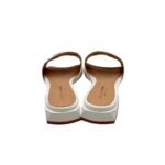 Ciabatta Lorenzo Mari in Vernice Bianca Accessorio Oro Tacco 3 cm art. Samu 32 - immagine 5