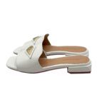 Ciabatta Lorenzo Mari in Vernice Bianca Accessorio Oro Tacco 3 cm art. Samu 32 - immagine 3