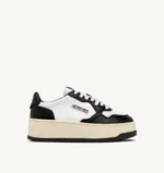 Sneakers Autry Platform Donna in Pelle Bianca e Nera art. PTLW WB01