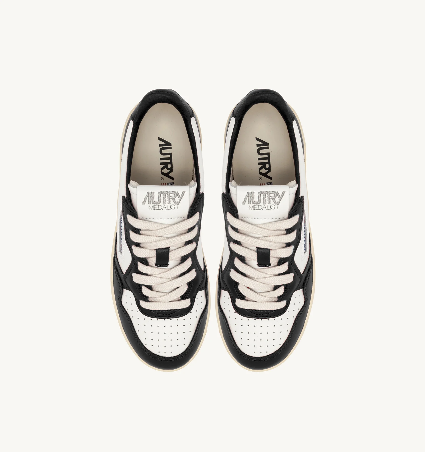 Sneakers Autry Platform Donna in Pelle Bianca e Nera art. PTLW WB01 - immagine 4