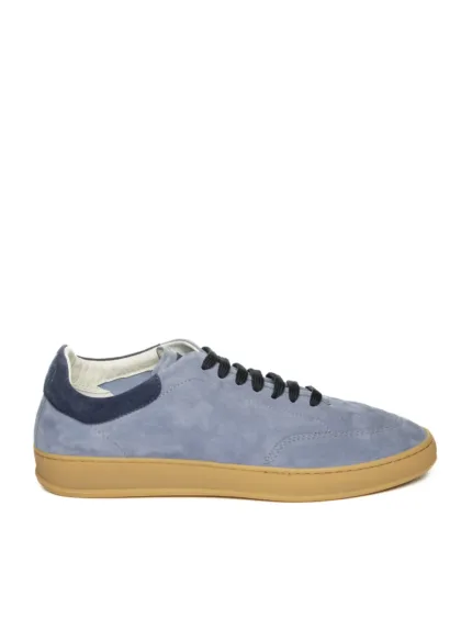 Sneakers Uomo Soldini In Pelle Scamosciata Azzurra art. Hobbes