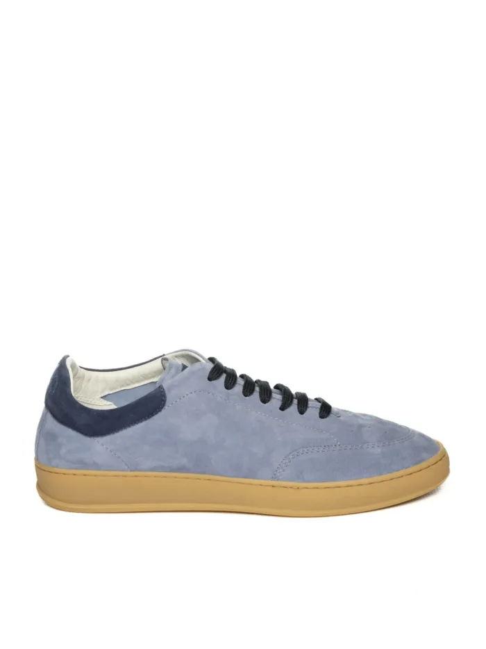 Sneakers Uomo Soldini In Pelle Scamosciata Azzurra art. Hobbes, foto 1 di 3