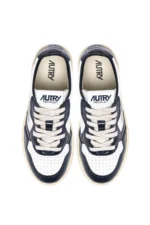 Sneakers Autry Medalist Donna in Pelle e Vernice Bicolor Bianco e Blu Notte art. AULW RT06 - immagine 2