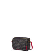 Borsa A Tracolla Pollini Heritage in Pelle Nera con Dettagli Rossi E Tasca Con Cerniera Frontale art. TE8535PP0MQ1100B - immagine 2