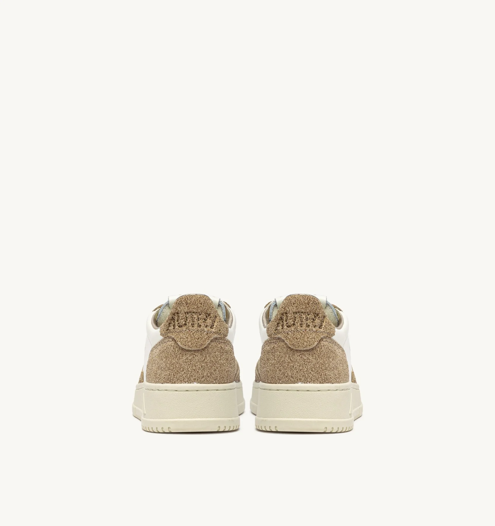Sneakers Autry Donna In Pelle Avorio e Camoscio Glitter Beige art. AULW TA03 - immagine 6