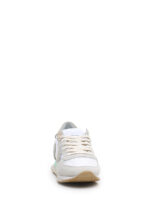 Sneakers Donna Philippe Model Paris In Pelle Tessuto Bianco Inserti Camoscio Dettagli Verdi Spoiler Neon art. TZLD WN72 - immagine 3