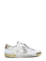 Sneakers Donna Philippe Model Paris In Cavallino Oro e Bianco inserti Camoscio Spoiler Oro e Glitter art. PRLD GLP1 - immagine 2