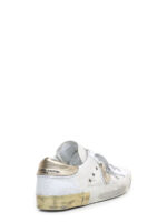 Sneakers Donna Philippe Model Paris In Cavallino Oro e Bianco inserti Camoscio Spoiler Oro e Glitter art. PRLD GLP1 - immagine 5