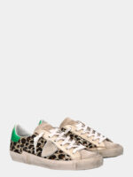Sneakers Donna Philippe Model Paris Prsx In Paillettes Leopardo Lingetta Camoscio Spoiler Verde art. PRLD GLM1 - immagine 2