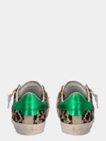 Sneakers Donna Philippe Model Paris Prsx In Paillettes Leopardo Lingetta Camoscio Spoiler Verde art. PRLD GLM1 - immagine 4