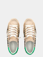 Sneakers Donna Philippe Model Paris Prsx In Paillettes Leopardo Lingetta Camoscio Spoiler Verde art. PRLD GLM1 - immagine 5