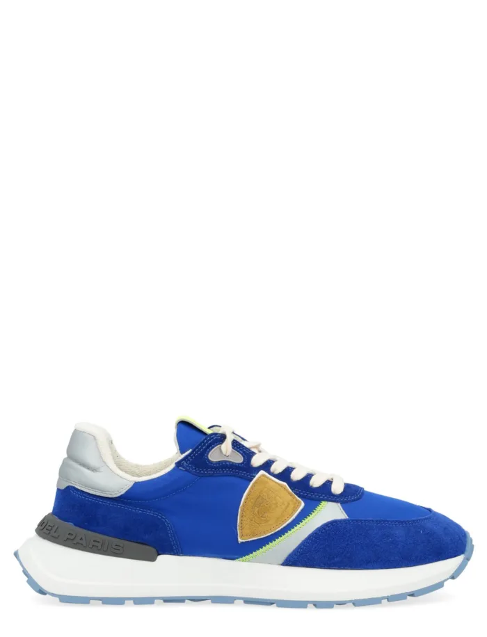 Sneakers Uomo Philippe Model Antibes In Tessuto e Camoscio Blu Spoiler Silver cod. ATLU WS04, foto 1 di 5