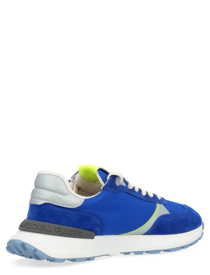Sneakers Uomo Philippe Model Antibes In Tessuto e Camoscio Blu Spoiler Silver cod. ATLU WS04, foto 5 di 5