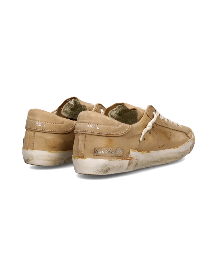 Sneakers Uomo Philippe Model Paris Prsx In Pelle Vitello Cognac art. PRLU HE09, foto 5 di 6