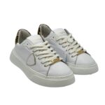Sneakers Donna Philippe Model Paris In Pelle Bianca Spoiler Leopardato art. BTLD VA01 - immagine 2