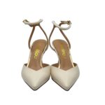 Decolletè  Ninalilou in nappa Avorio con cinturino e tacco 7 cm art 331252NS - immagine 3