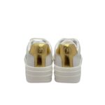 Sneakers Pollini in Vitello Bianco e Dettagli Oro art. SA15055G0NXA210A - immagine 6
