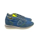Sneakers Donna Philippe Model Paris In Tessuto Camoscio Spoiler Turchese Dettagli Neon art. TZLD WN61