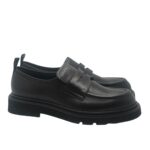 Mocassino Guglielmo Rotta in nappa nera fondo ultralight tacco 3 cm art. Kai