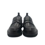 Mocassino Guglielmo Rotta in nappa nera fondo ultralight tacco 3 cm art. Kai - immagine 4
