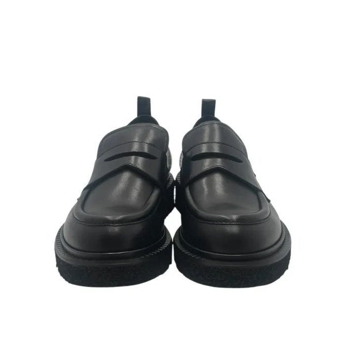Mocassino Guglielmo Rotta in nappa nera fondo ultralight tacco 3 cm art. Kai, foto 4 di 6