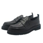 Mocassino Guglielmo Rotta in nappa nera fondo ultralight tacco 3 cm art. Kai - immagine 5