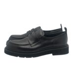 Mocassino Guglielmo Rotta in nappa nera fondo ultralight tacco 3 cm art. Kai - immagine 3