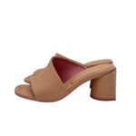 Sandalo Mules Sabot Lorenzo Mari in Nappa Nude Tacco 7 cm art. Fresia 08 - immagine 4