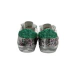 Sneakers Donna Philippe Model Paris Prsx In Pelle Bianca Animalier Inserti Camoscio Spoiler Verde Glitter art. PRLD VAN1 - immagine 6
