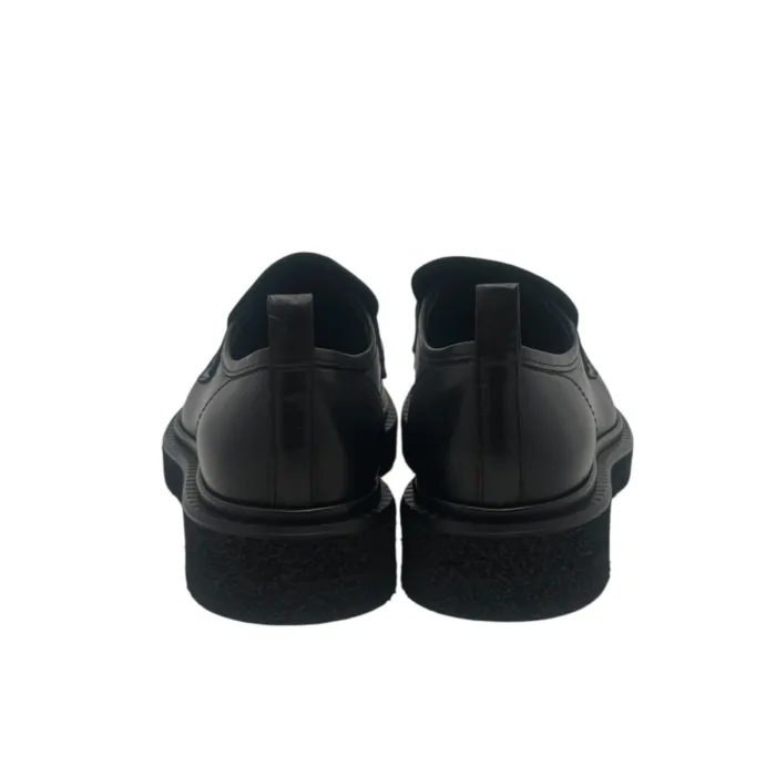 Mocassino Guglielmo Rotta in nappa nera fondo ultralight tacco 3 cm art. Kai, foto 6 di 6