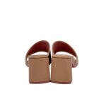 Sandalo Mules Sabot Lorenzo Mari in Nappa Nude Tacco 7 cm art. Fresia 08 - immagine 3