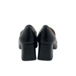 Décolleté Mocassino Chie Mihara in Pelle Lucida Nera e Borchie Tacco grosso 6 cm art. Muleah - immagine 5