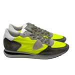 Sneakers Uomo Philippe Model In Tessuto Giallo e Camoscio Grigio Spoiler Binaco cod. TZLU WN57