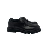 Mocassino Stringato Guglielmo Rotta in nappa nera fondo ultralight tacco 3 cm art. Kurt