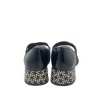 Décolleté Chie Mihara in Pelle Lucida Nera, Cinturino  Elastico ad Incrocio, Tacco grosso 4 cm art. Rilula - immagine 6