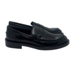 Mocassino Guglielmo Rotta in pelle indio nera fondo gomma tacco 3 cm art. Pretty