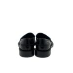 Mocassino Guglielmo Rotta in pelle indio nera fondo gomma tacco 3 cm art. Pretty - immagine 3