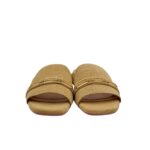 Ciabatta Lorenzo Mari InCamoscio Beige Fibbia Oro Tacco 3 cm art. Samu Mag 39 - immagine 3