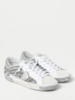 Sneakers Donna Philippe Model Paris Prsx In Camoscio Zebrato e Glitter Linguetta in Camoscio art. PRLD DMZ1 - immagine 2