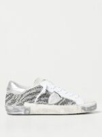 Sneakers Donna Philippe Model Paris Prsx In Camoscio Zebrato e Glitter Linguetta in Camoscio art. PRLD DMZ1