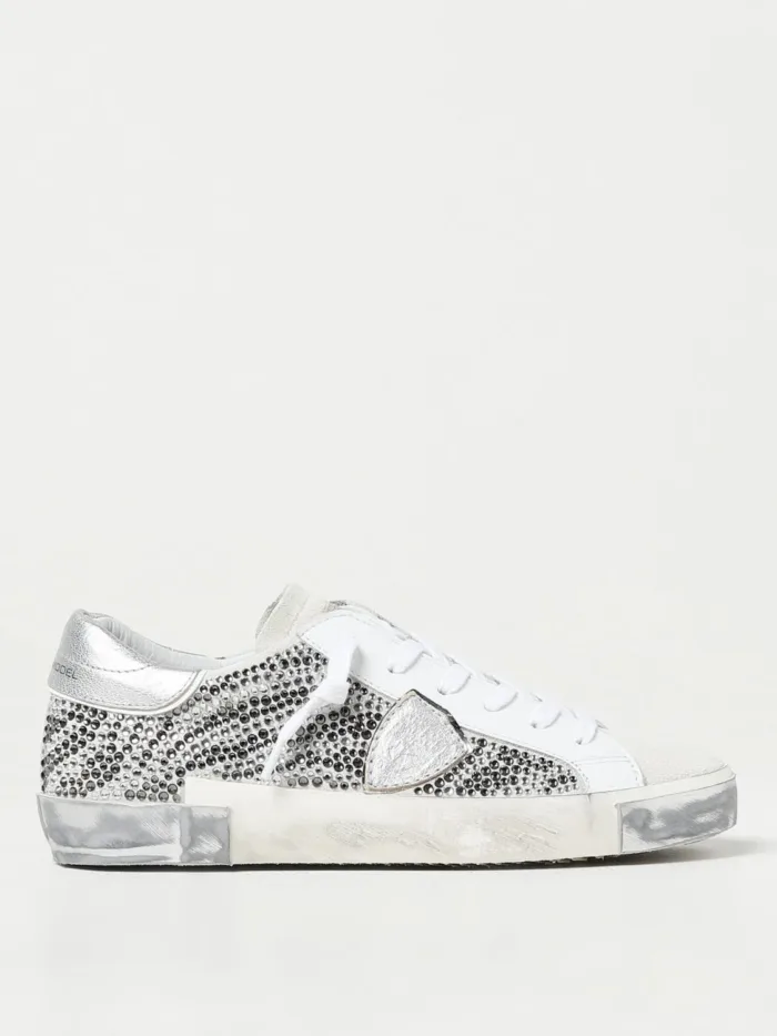 Sneakers Donna Philippe Model Paris Prsx In Camoscio Zebrato e Glitter Linguetta in Camoscio art. PRLD DMZ1, foto 1 di 3