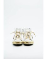 Sneakers Donna Philippe Model Paris In Pelle Bianca Linguetta In Camoscio Spoiler Nero Velluto art. PRHD XE04 - immagine 2