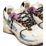 Sneaker Donna Crime London Fugitive in Camoscio Avorio e Dettagli Maculati e Glitter art. 25303AA8.68 - immagine 3