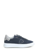 Sneaker Uomo Philippe Model Temple in Pelle Nubuck Blu mod. BTLU NB26