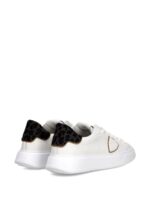 Sneakers Donna Philippe Model Temple In Pelle Bianca Spoiler Cavallino Animalier Grigio art. BTLD VA05 - immagine 5