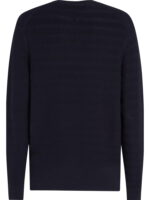 Maglioncino Girocollo in Cotone Garzato e Tramato Uomo Tommy Hilfiger Blu art. MW0MW39535 DW5 - immagine 3