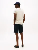 T-shirt Uomo Tommy Hilfiger Avorio con Logo Frontale Slim Fit art. MW0MW10800 ACG - immagine 4
